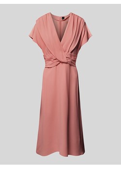 Sukienka o długości do kolan z wiązanym detalem model ‘Debasa2’ ze sklepu Peek&Cloppenburg  w kategorii Sukienki - zdjęcie 170898070