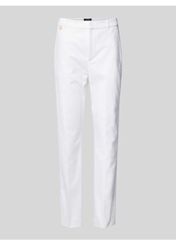 Spodnie o kroju slim fit z detalem z logo model ‘LAKYTHIA’ ze sklepu Peek&Cloppenburg  w kategorii Spodnie damskie - zdjęcie 170898140