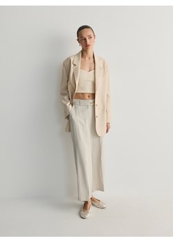 Reserved - Spodnie culotte z kantem - beżowy ze sklepu Reserved w kategorii Spodnie damskie - zdjęcie 170903491