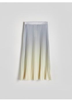 Reserved - Plisowana spódnica midi - jasnożółty ze sklepu Reserved w kategorii Spódnice - zdjęcie 170903602