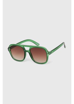 Jeepers Peepers okulary przeciwsłoneczne kolor zielony ze sklepu ANSWEAR.com w kategorii Okulary przeciwsłoneczne damskie - zdjęcie 170905223