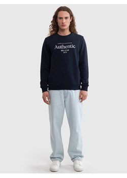 Bluza męska z linii Authentic granatowa Dummer 403 ze sklepu Big Star w kategorii Bluzy męskie - zdjęcie 170907051