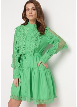 Zielona Sukienka Evenope ze sklepu Born2be Odzież w kategorii Sukienki - zdjęcie 170908351