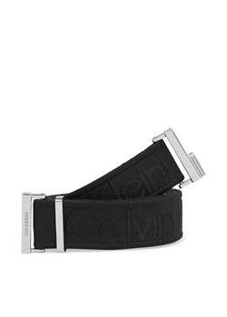 Pasek Damski Calvin Klein Gracie Logo Jacquard Belt 3.0 K60K611922 Czarny ze sklepu eobuwie.pl w kategorii Paski damskie - zdjęcie 170910162