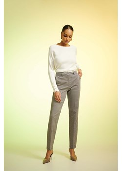 Damskie szare spodnie typu cygaretki z wysokim stanem ze sklepu 5.10.15 w kategorii Spodnie damskie - zdjęcie 170910950