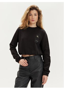 Calvin Klein Jeans Bluza J20J223081 Czarny Regular Fit ze sklepu MODIVO w kategorii Bluzy damskie - zdjęcie 170911263