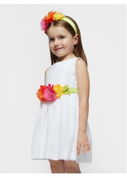 Mayoral Sukienka elegancka 3959 Biały Regular Fit ze sklepu MODIVO w kategorii Sukienki dziewczęce - zdjęcie 170911281