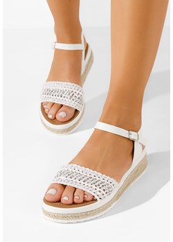 Białe sandały damskie Ergela ze sklepu Zapatos w kategorii Sandały damskie - zdjęcie 170912512