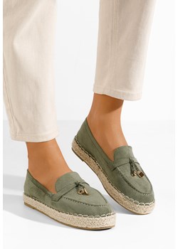 Zielone espadryle damskie Lalie ze sklepu Zapatos w kategorii Espadryle damskie - zdjęcie 170912550