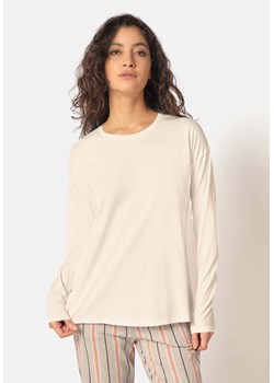 Koszulka damska z długim rękawem Skiny kremowa 085628 ze sklepu piubiu_pl w kategorii Podkoszulki męskie - zdjęcie 170912634