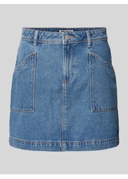 Spódnica jeansowa z wysokim stanem i ozdobnymi szwami model ‘MARIANA’ ze sklepu Peek&Cloppenburg  w kategorii Spódnice - zdjęcie 170913653