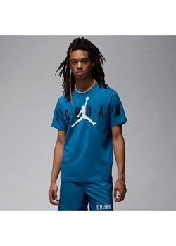Męski elastyczny T-shirt Jordan Air - Niebieski ze sklepu Nike poland w kategorii T-shirty męskie - zdjęcie 170913981