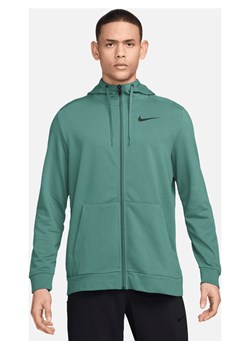 Męska bluza z kapturem i zamkiem na całej długości Dri-FIT Nike Dry - Zieleń ze sklepu Nike poland w kategorii Bluzy męskie - zdjęcie 170913993