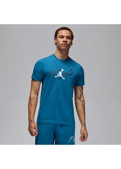 Męski T-shirt z nadrukiem Jordan - Niebieski ze sklepu Nike poland w kategorii T-shirty męskie - zdjęcie 170914524