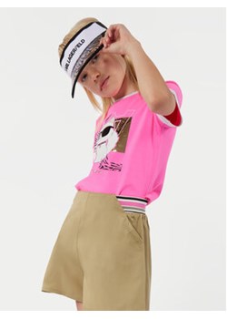 Karl Lagerfeld Kids T-Shirt Z30112 D Różowy Regular Fit ze sklepu MODIVO w kategorii Bluzki dziewczęce - zdjęcie 170918314