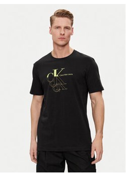 Calvin Klein Jeans T-Shirt Monogram Echo J30J325352 Czarny Regular Fit ze sklepu MODIVO w kategorii T-shirty męskie - zdjęcie 170918512