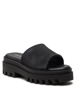 Calvin Klein Jeans Klapki Toothy Combat Sandal In Dc YW0YW01339 Czarny ze sklepu MODIVO w kategorii Klapki damskie - zdjęcie 170918774
