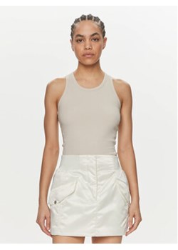 Calvin Klein Top K20K206554 Beżowy Slim Fit ze sklepu MODIVO w kategorii Bluzki damskie - zdjęcie 170919253