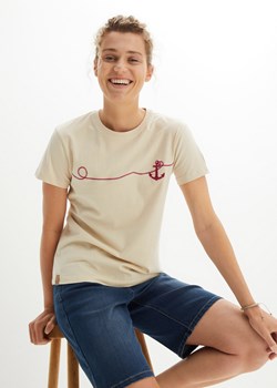 T-shirt z haftem ze sklepu bonprix w kategorii Bluzki damskie - zdjęcie 170919591