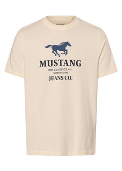 Mustang Koszulka męska - Styl Austin Mężczyźni Bawełna écru nadruk ze sklepu vangraaf w kategorii T-shirty męskie - zdjęcie 170921050