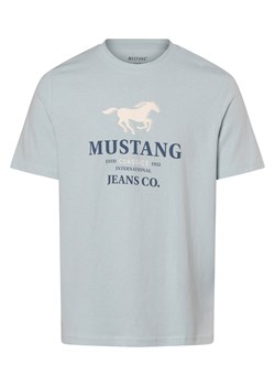 Mustang Koszulka męska - Styl Austin Mężczyźni Bawełna jasnoniebieski nadruk ze sklepu vangraaf w kategorii T-shirty męskie - zdjęcie 170921051