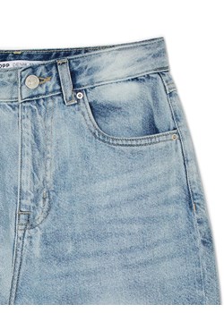 Cropp - Niebieskie jeansy wide leg PETITE - niebieski ze sklepu Cropp w kategorii Jeansy damskie - zdjęcie 170921740