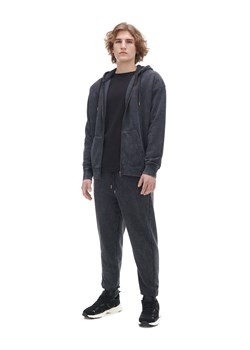 Cropp - Ciemnoszara rozpinana bluza z kapturem - szary ze sklepu Cropp w kategorii Bluzy męskie - zdjęcie 170921752