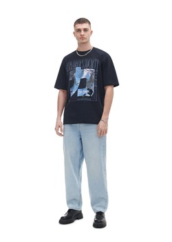 Cropp - Czarna koszulka z nadrukiem - czarny ze sklepu Cropp w kategorii T-shirty męskie - zdjęcie 170921802