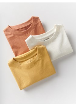 Reserved - Bawełniany t-shirt oversize 3 pack - złamana biel ze sklepu Reserved w kategorii T-shirty chłopięce - zdjęcie 170922282