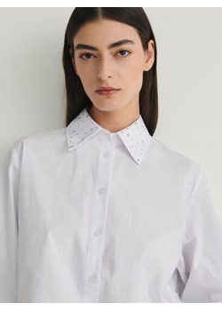 Reserved - Koszula z ozdobnym kołnierzykiem - biały ze sklepu Reserved w kategorii Koszule damskie - zdjęcie 170922322