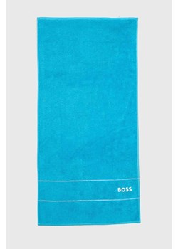 BOSS ręcznik bawełniany Plain River Blue 50 x 100 cm ze sklepu ANSWEAR.com w kategorii Ręczniki - zdjęcie 170923850