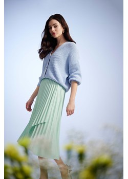 Plisowana spódnica damska midi- pastelowa zieleń ze sklepu 5.10.15 w kategorii Spódnice - zdjęcie 170924721