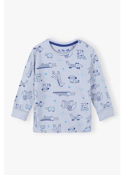 Bawełniana bluzka niemowlęca ze zwierzątkami - ROSNĘ Z TOBĄ ze sklepu 5.10.15 w kategorii Kaftaniki i bluzki - zdjęcie 170924782