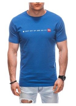 T-shirt męski z nadrukiem 1920S - niebieski ze sklepu Edoti w kategorii T-shirty męskie - zdjęcie 170924964