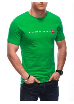 T-shirt męski z nadrukiem 1920S - zielony ze sklepu Edoti w kategorii T-shirty męskie - zdjęcie 170924984