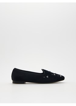 Reserved - Loafersy z ozdobnymi elementami - czarny ze sklepu Reserved w kategorii Lordsy damskie - zdjęcie 170925552