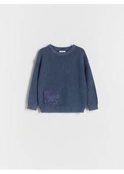 Reserved - Bawełniany sweter - granatowy ze sklepu Reserved w kategorii Bluzy i swetry - zdjęcie 170925760