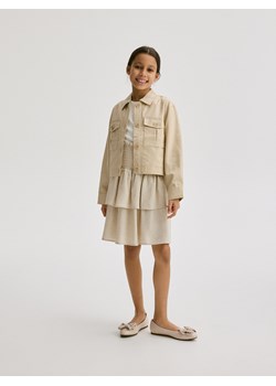 Reserved - Spódnica z falbanami - kremowy ze sklepu Reserved w kategorii Spódnice dziewczęce - zdjęcie 170925941