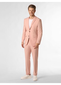 Selected Męski garnitur - SLHSlim-Liam Mężczyźni Slim Fit Sztuczne włókno różowy jednolity ze sklepu vangraaf w kategorii Garnitury męskie - zdjęcie 170926213