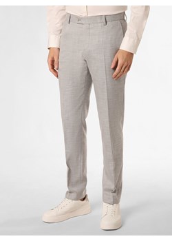 Finshley & Harding Spodnie - Mitch Mężczyźni Modern Fit jasny szary wypukły wzór tkaniny ze sklepu vangraaf w kategorii Spodnie męskie - zdjęcie 170926221