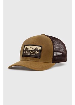Filson czapka z daszkiem Logger Mesh Cap kolor brązowy z aplikacją FMACC0044 ze sklepu PRM w kategorii Czapki z daszkiem damskie - zdjęcie 170927801