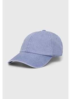 Samsoe Samsoe czapka z daszkiem bawełniana SAMSOE kolor niebieski gładka U24100012 ze sklepu PRM w kategorii Czapki z daszkiem męskie - zdjęcie 170927900