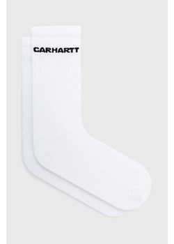 Carhartt WIP skarpetki Link męskie kolor biały I033005.00AXX ze sklepu PRM w kategorii Skarpetki męskie - zdjęcie 170927990