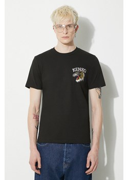 Kenzo t-shirt bawełniany Gots Tiger Varsity męski kolor czarny z aplikacją FE55TS1864SG.99J ze sklepu PRM w kategorii T-shirty męskie - zdjęcie 170928230