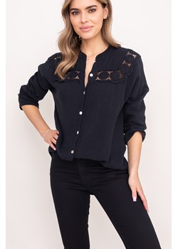Czarna Koszula GAJA ze sklepu TONO w kategorii Koszule damskie - zdjęcie 170929203