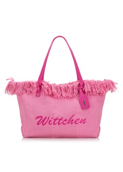 Torebka shopperka z plecionki duża z frędzlami różowa ze sklepu WITTCHEN w kategorii Torby Shopper bag - zdjęcie 170929641