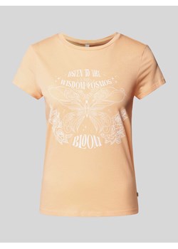 T-shirt z nadrukiem z motywem i okrągłym dekoltem ze sklepu Peek&Cloppenburg  w kategorii Bluzki damskie - zdjęcie 170932162