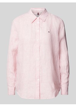 Bluzka lniana ze wzorem w paski ze sklepu Peek&Cloppenburg  w kategorii Koszule damskie - zdjęcie 170932660