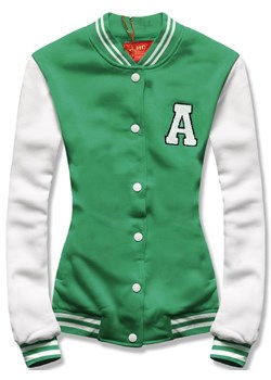 Damska bluza typu college zielona (AMG-57) ze sklepu goodlookin.pl w kategorii Bluzy damskie - zdjęcie 170936020