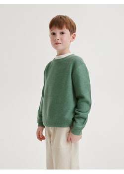 Reserved - Strukturalny sweter z bawełną - jasnozielony ze sklepu Reserved w kategorii Swetry chłopięce - zdjęcie 170937642
